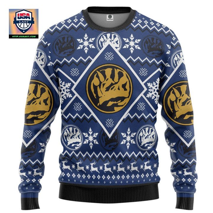 Mighty Morphin Power Ranger Blue Christmas Sweater ? Usalast