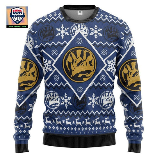 Mighty Morphin Power Ranger Blue Christmas Sweater ? Usalast