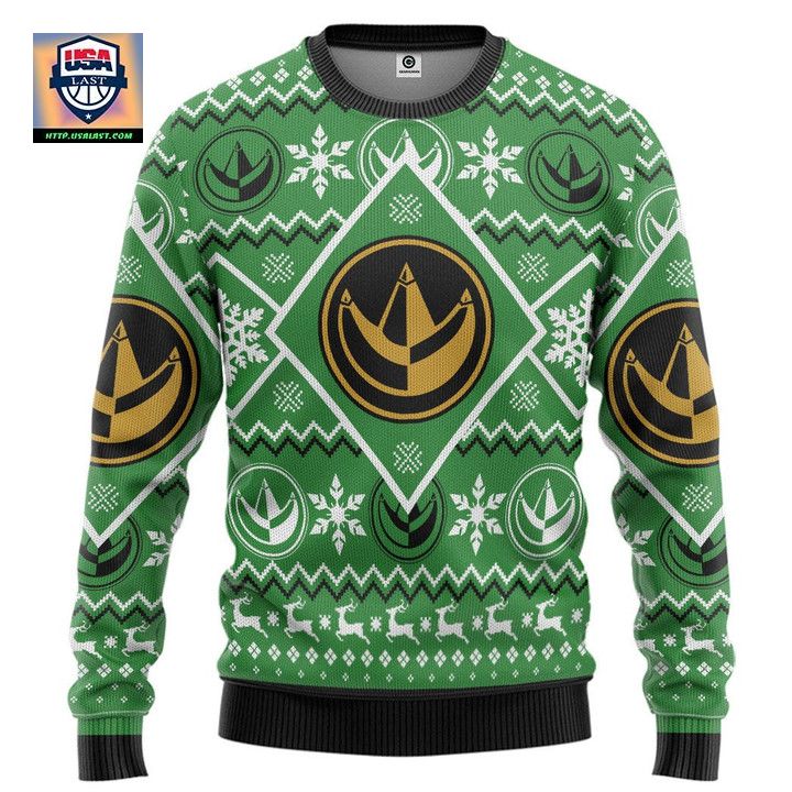 Mighty Morphin Power Ranger Green Christmas Sweater ? Usalast