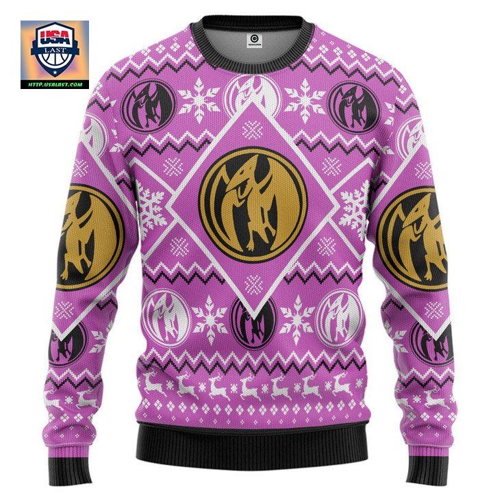 Mighty Morphin Power Ranger Pink Christmas Sweater ? Usalast