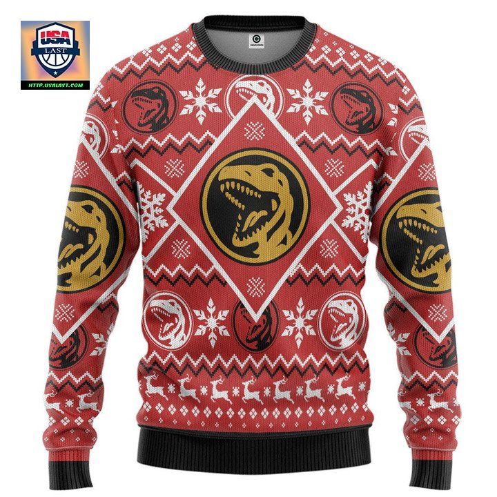 Mighty Morphin Power Ranger Red Christmas Sweater ? Usalast