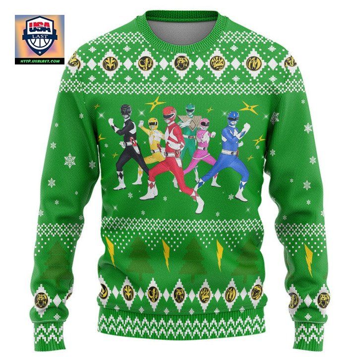 Mighty Morphin Power Rangers Green Christmas Sweater ? Usalast
