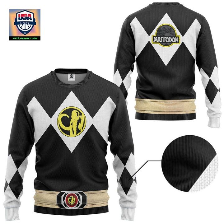 Mighty Morphin Power Rangers Ugly Christmas Sweater ? Black ? Usalast