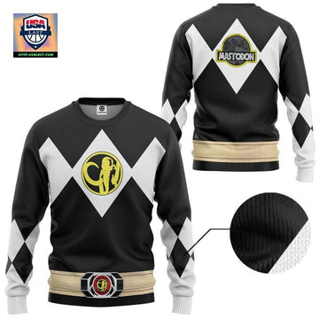 Mighty Morphin Power Rangers Ugly Christmas Sweater ? Black ? Usalast