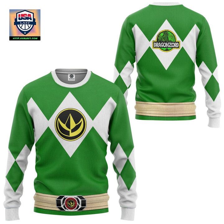 Mighty Morphin Power Rangers Ugly Christmas Sweater ? Green ? Usalast