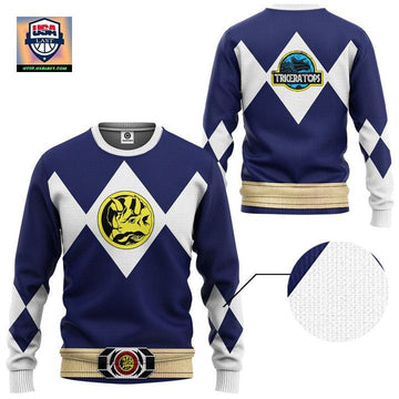 Mighty Morphin Power Rangers Ugly Christmas Sweater ? Navy ? Usalast