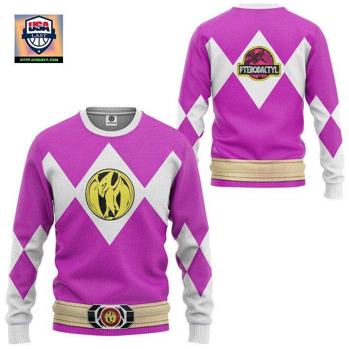 Mighty Morphin Power Rangers Ugly Christmas Sweater ? Pink ? Usalast