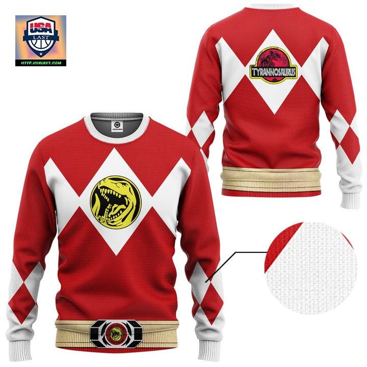 Mighty Morphin Power Rangers Ugly Christmas Sweater ? Red ? Usalast