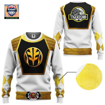 Mighty Morphin Power Rangers Ugly Christmas Sweater ? White ? Usalast