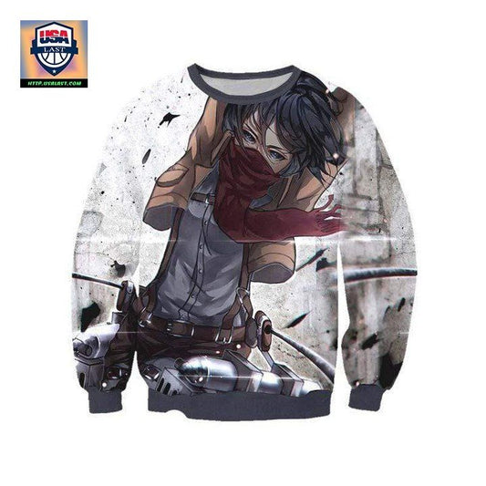 Mikasa Scout Regiment Uniform Sweater ? Attack On Titan 3D Printed Sweater Sh9812 ? Usalast