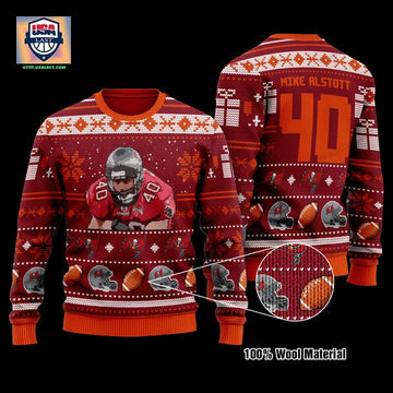 Mike Alstott 40 Tampa Bay Buccaneers Nfl Christmas Sweater ? Usalast