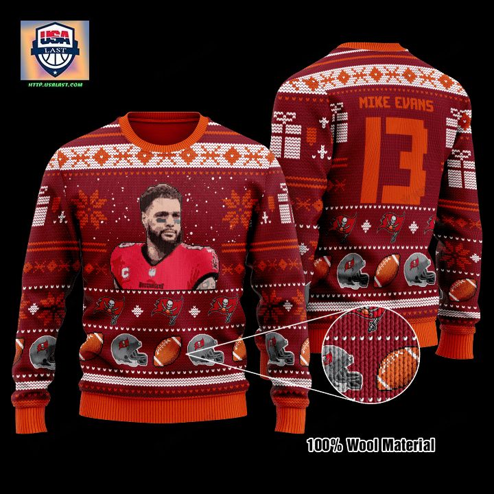 Mike Evans 13 Tampa Bay Buccaneers Nfl Christmas Sweater ? Usalast