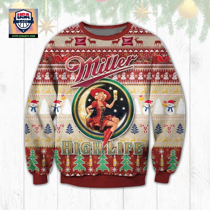 Miller High Life Beer Ugly Christmas Sweater 2022 ? Usalast