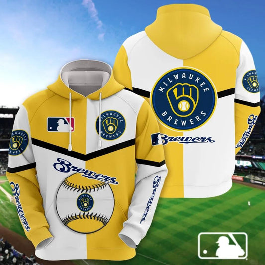 Milwaukee Brewers 3D MLB All Over Print Hoodie -Moonbestprint