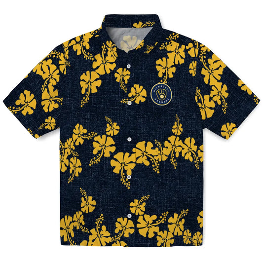 Milwaukee Brewers Hawaiian Shirt - 50th State Flower | Moonbestprint
