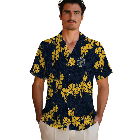 Milwaukee Brewers Hawaiian Shirt - 50th State Flower | Moonbestprint