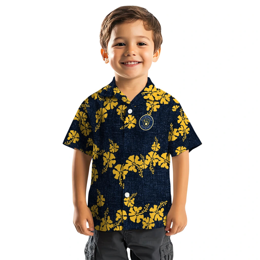 Milwaukee Brewers Hawaiian Shirt - 50th State Flower | Moonbestprint