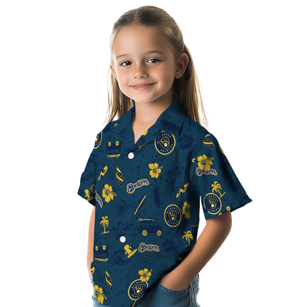 Milwaukee Brewers Hawaiian Shirt - Beach Vibe | Moonbestprint