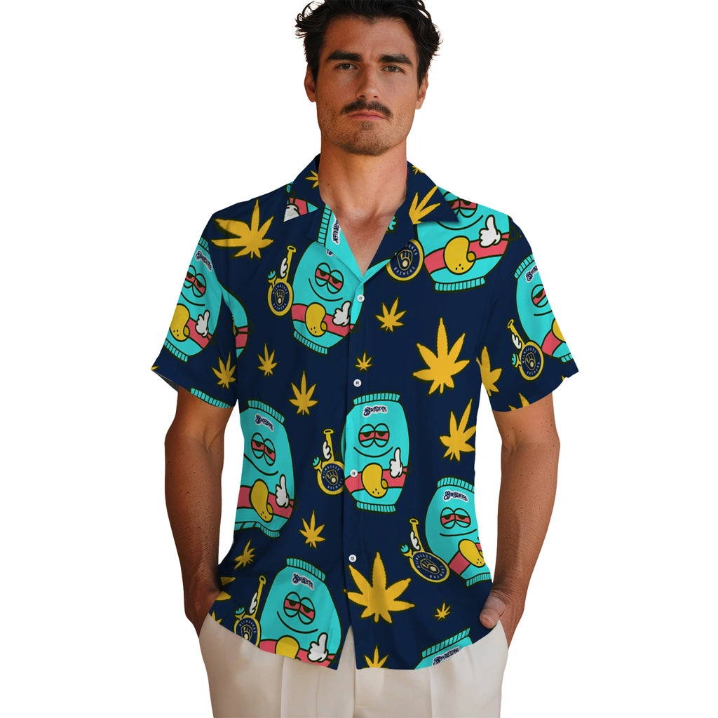 Milwaukee Brewers Hawaiian Shirt - Chill Vibe | Moonbestprint