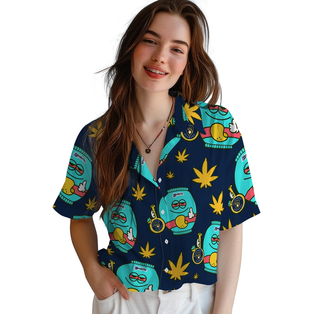 Milwaukee Brewers Hawaiian Shirt - Chill Vibe | Moonbestprint
