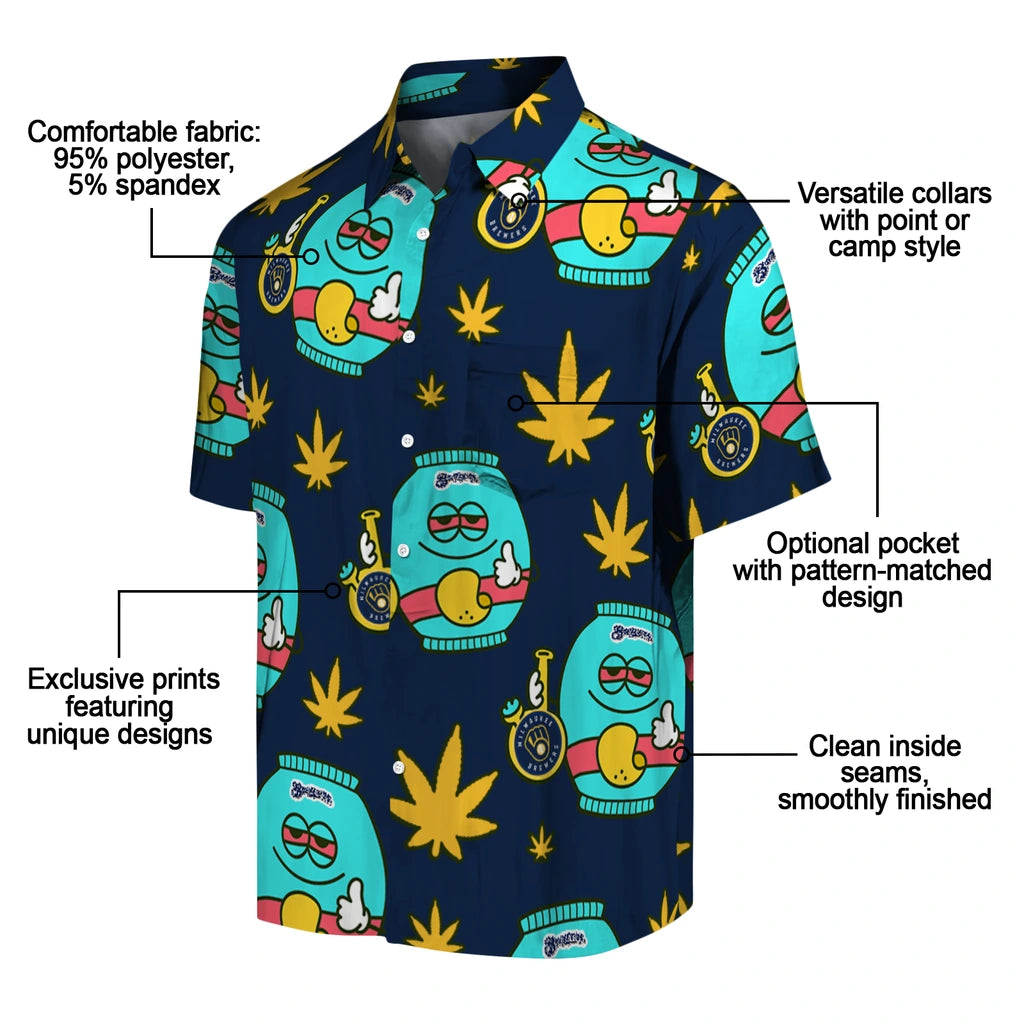 Milwaukee Brewers Hawaiian Shirt - Chill Vibe | Moonbestprint
