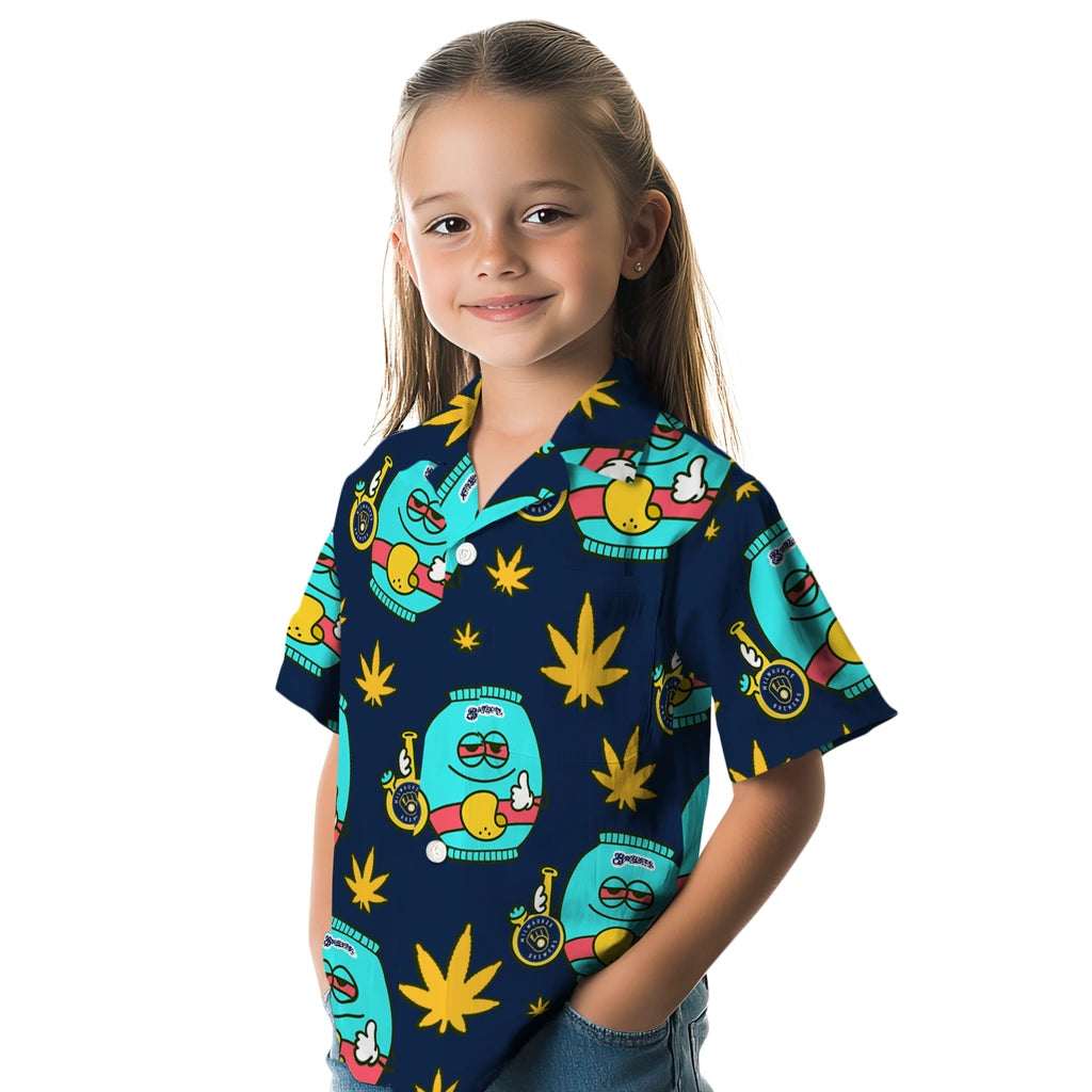 Milwaukee Brewers Hawaiian Shirt - Chill Vibe | Moonbestprint