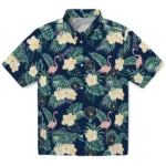 Milwaukee Brewers Hawaiian Shirt - Flamingo and Hibiscus | Moonbestprint