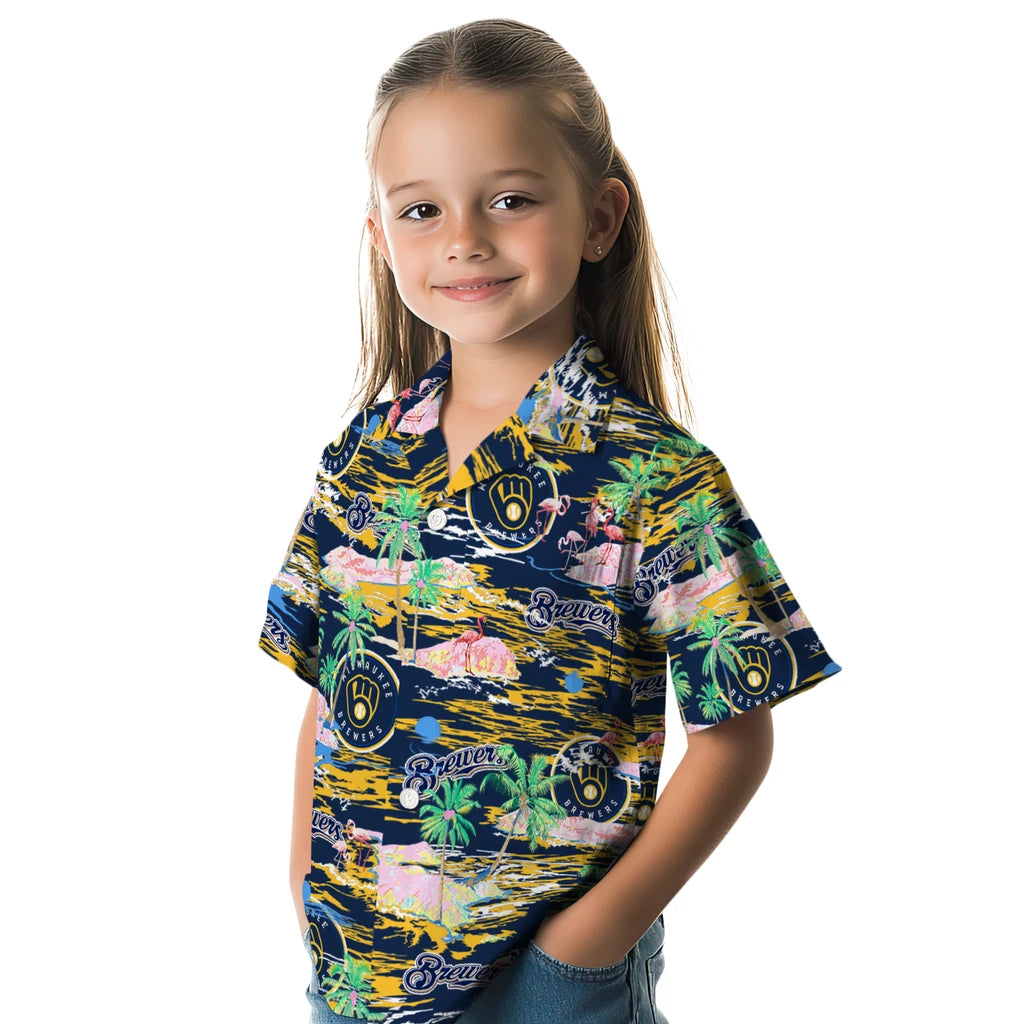 Milwaukee Brewers Flamingo Retreat 2026 Hawaiian Shirt – Moonbestprint