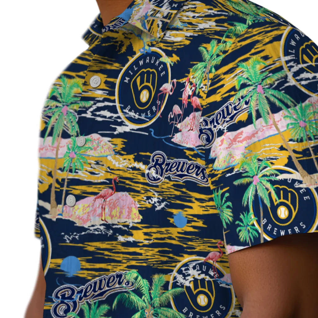 Milwaukee Brewers Flamingo Retreat 2026 Hawaiian Shirt – Moonbestprint
