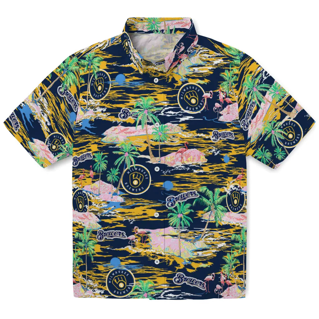 Milwaukee Brewers Hawaiian Shirt - Hawaii Island | Moonbestprint