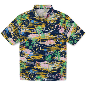 Milwaukee Brewers Hawaiian Shirt - Hawaii Island | Moonbestprint