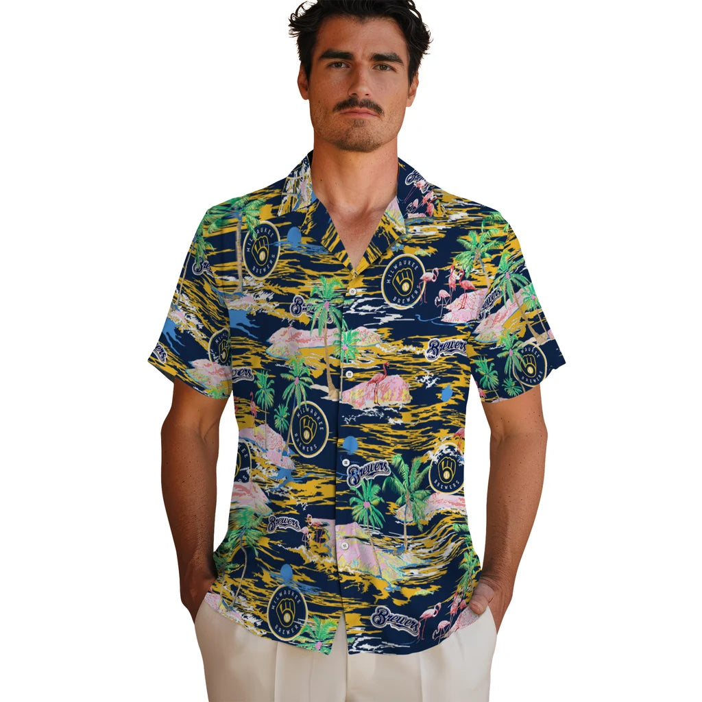 Milwaukee Brewers Hawaiian Shirt - Hawaii Island | Moonbestprint