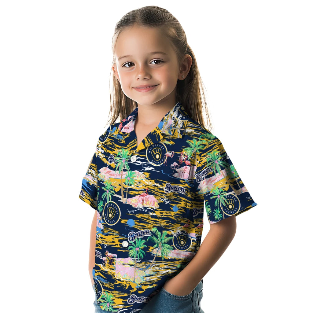 Milwaukee Brewers Hawaiian Shirt - Hawaii Island | Moonbestprint