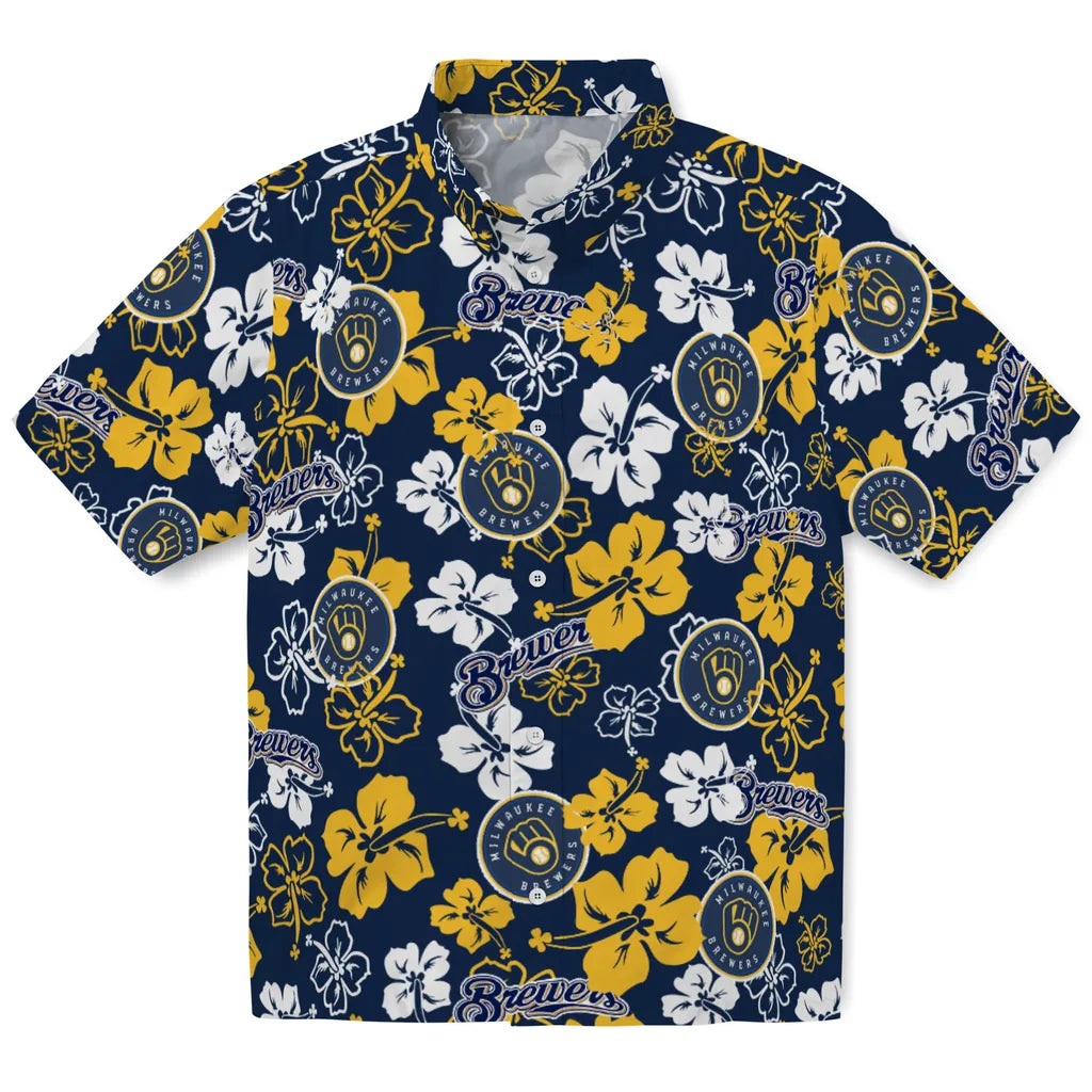 Milwaukee Brewers Hibiscus Bloom Hawaiian Shirt – Moonbestprint