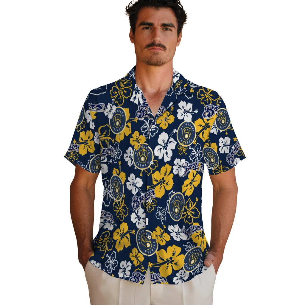Milwaukee Brewers Hibiscus Bloom Hawaiian Shirt – Moonbestprint