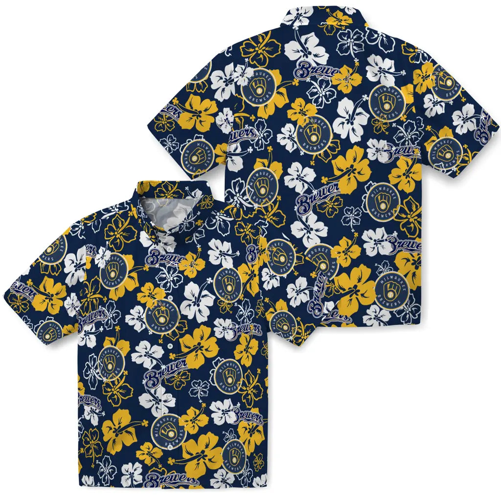 Milwaukee Brewers Hibiscus Bloom Hawaiian Shirt – Moonbestprint