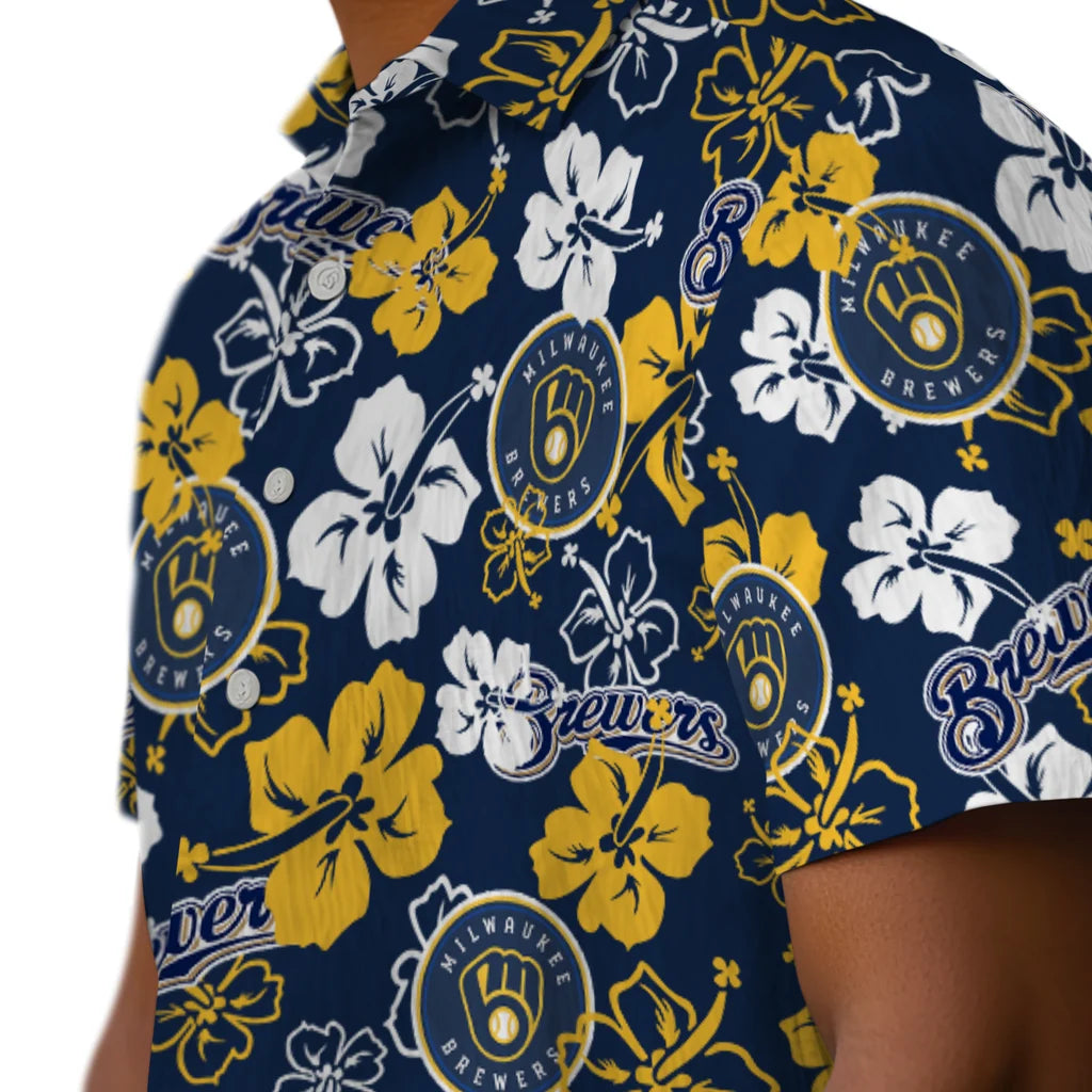 Milwaukee Brewers Hibiscus Bloom Hawaiian Shirt – Moonbestprint
