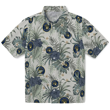 Milwaukee Brewers Hawaiian Shirt - Hibiscus Designs | Moonbestprint
