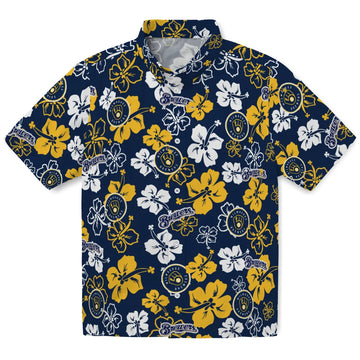 Milwaukee Brewers Hawaiian Shirt - Hibiscus Flower Design | Moonbestprint