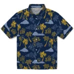Milwaukee Brewers Hawaiian Shirt - Palm And Clouds | Moonbestprint