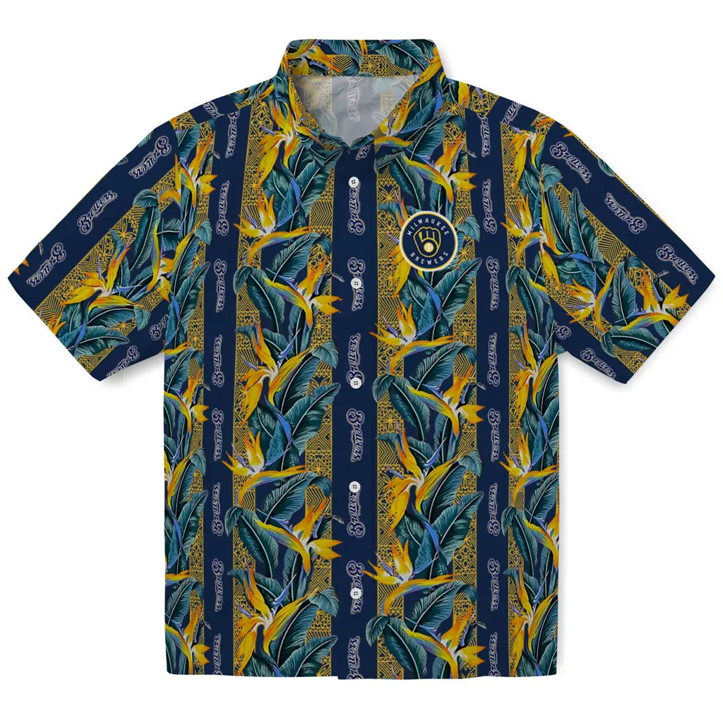 Milwaukee Brewers Hawaiian Shirt - Paradise Vines | Moonbestprint
