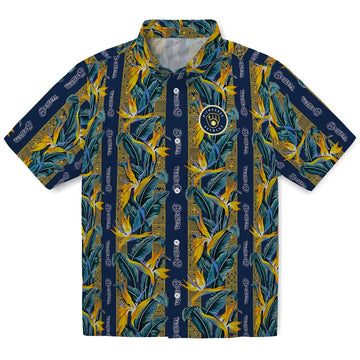 Milwaukee Brewers Hawaiian Shirt - Paradise Vines | Moonbestprint