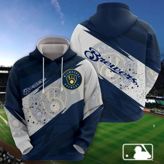 Milwaukee Brewers MLB All Over Print Hoodie -Moonbestprint