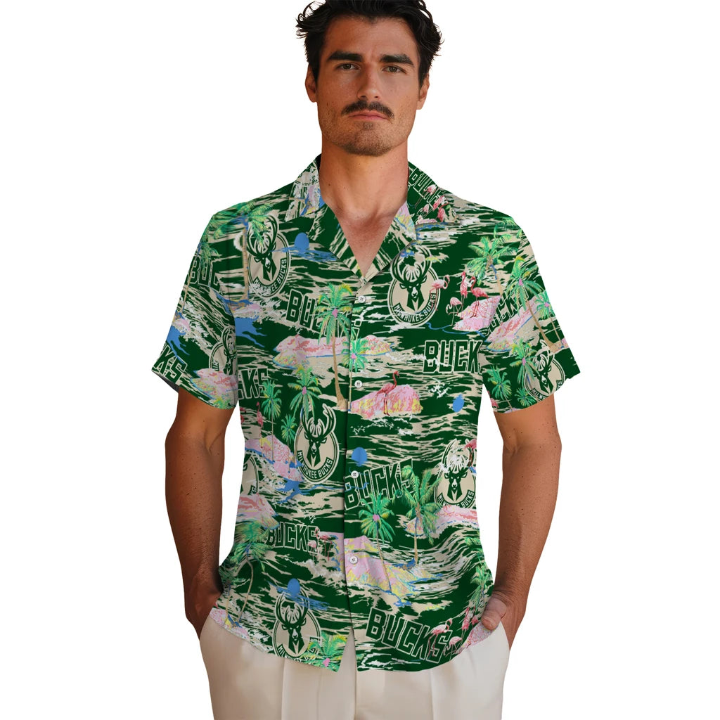 Milwaukee Bucks Flamingo Retreat 2026 Hawaiian Shirt – Moonbestprint