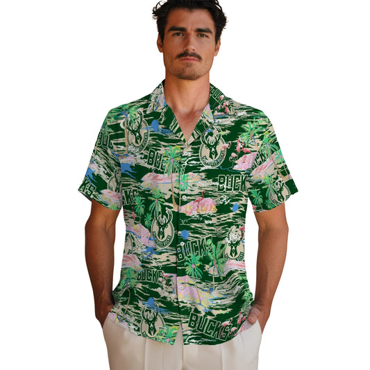 Milwaukee Bucks Flamingo Retreat 2026 Hawaiian Shirt – Moonbestprint