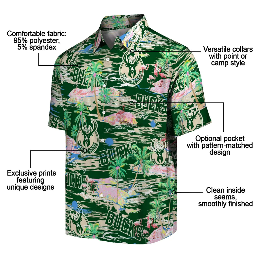 Milwaukee Bucks Flamingo Retreat 2026 Hawaiian Shirt – Moonbestprint