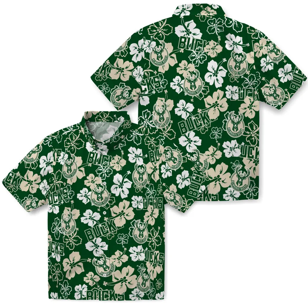 Milwaukee Bucks Hibiscus Bloom Hawaiian Shirt – Moonbestprint