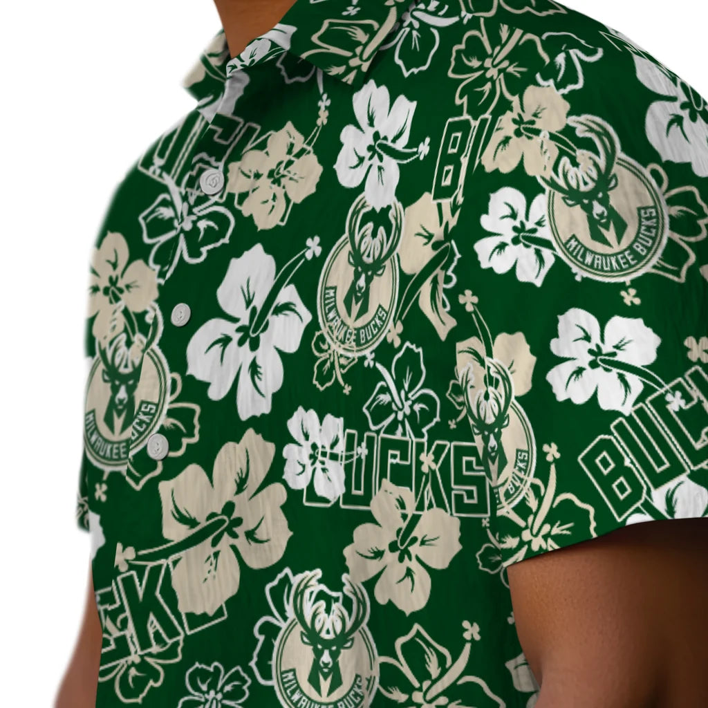 Milwaukee Bucks Hibiscus Bloom Hawaiian Shirt – Moonbestprint
