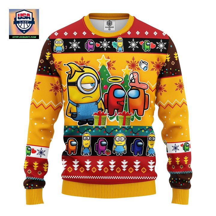 Minion Among Us Funny Ugly Christmas Sweater Amazing Gift Idea Thanksgiving Gift ? Usalast