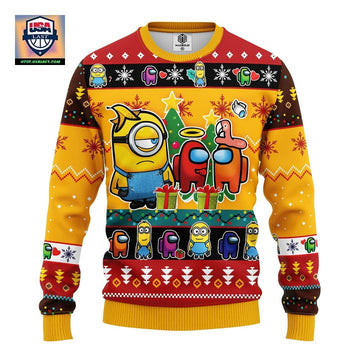 Minion Among Us Funny Ugly Christmas Sweater Amazing Gift Idea Thanksgiving Gift ? Usalast